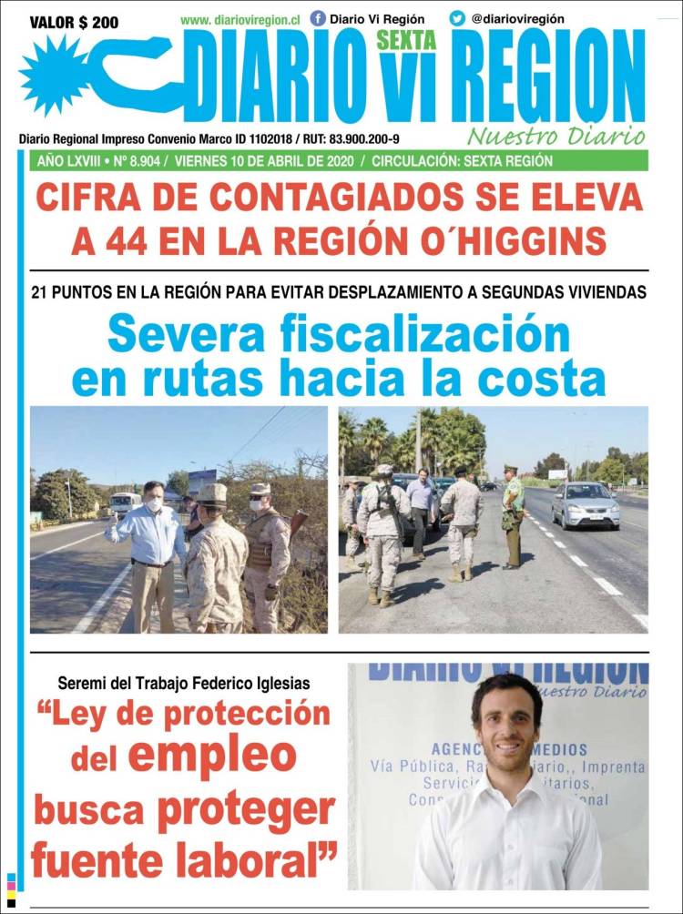 Portada de Diario VI Región (Chile)