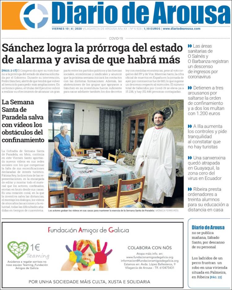 Portada de Diario de Arousa (Espagne)