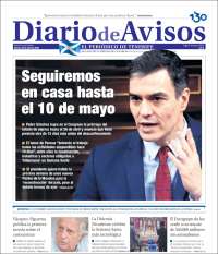 Portada de Diarios de Avisos (España)