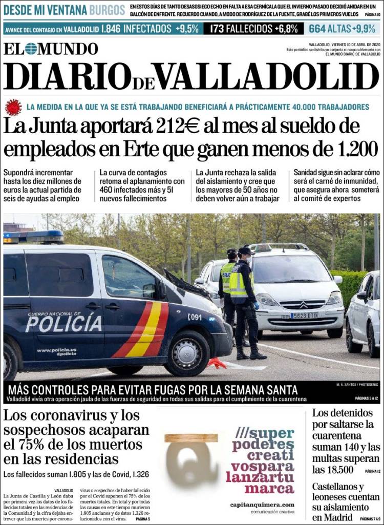 Portada de Diario de Valladolid (Espagne)