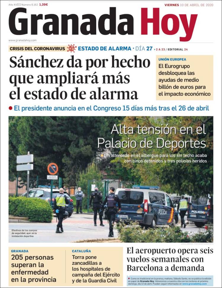 Portada de Granada Hoy (Espagne)