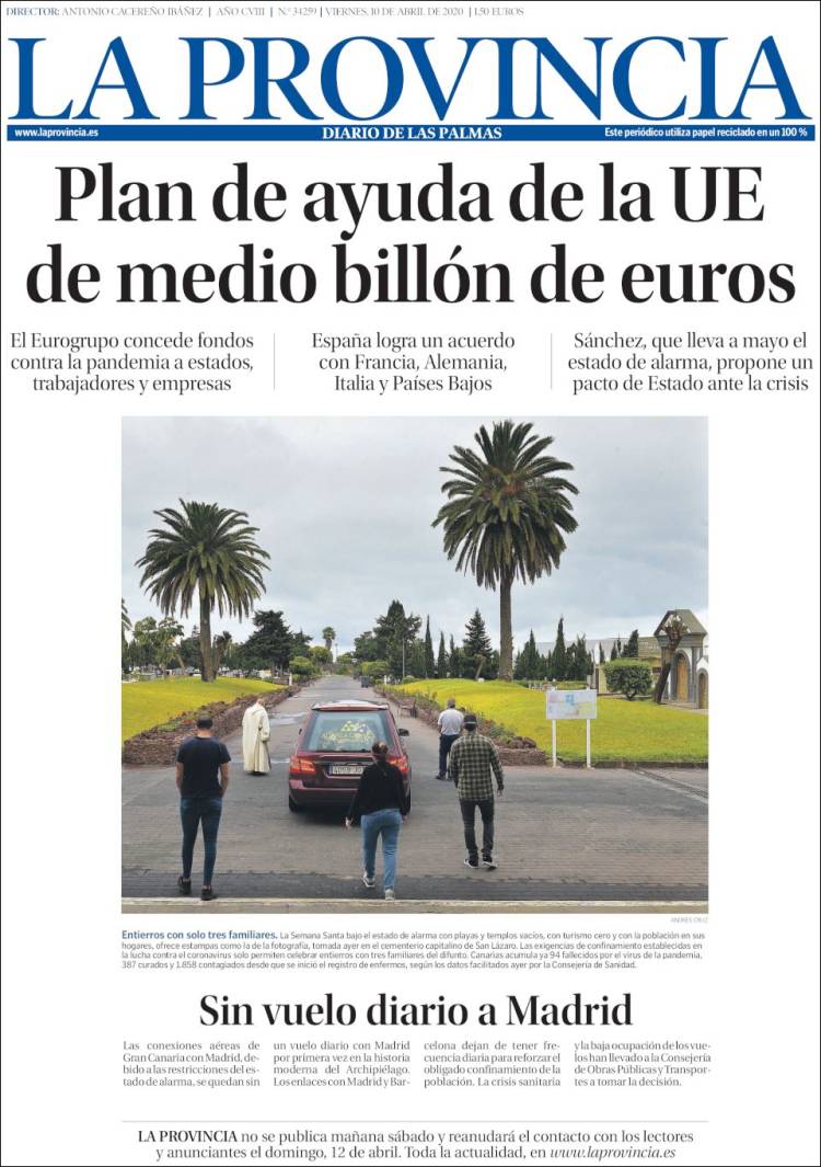Portada de La Provincia (Espagne)