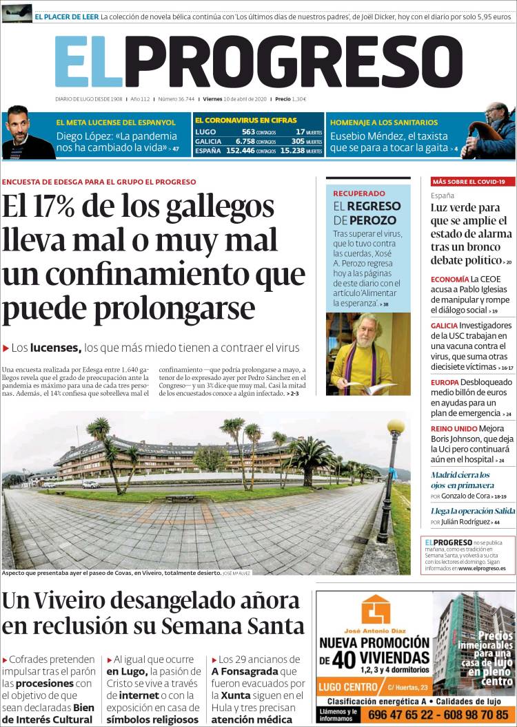 Portada de El Progreso (Espagne)