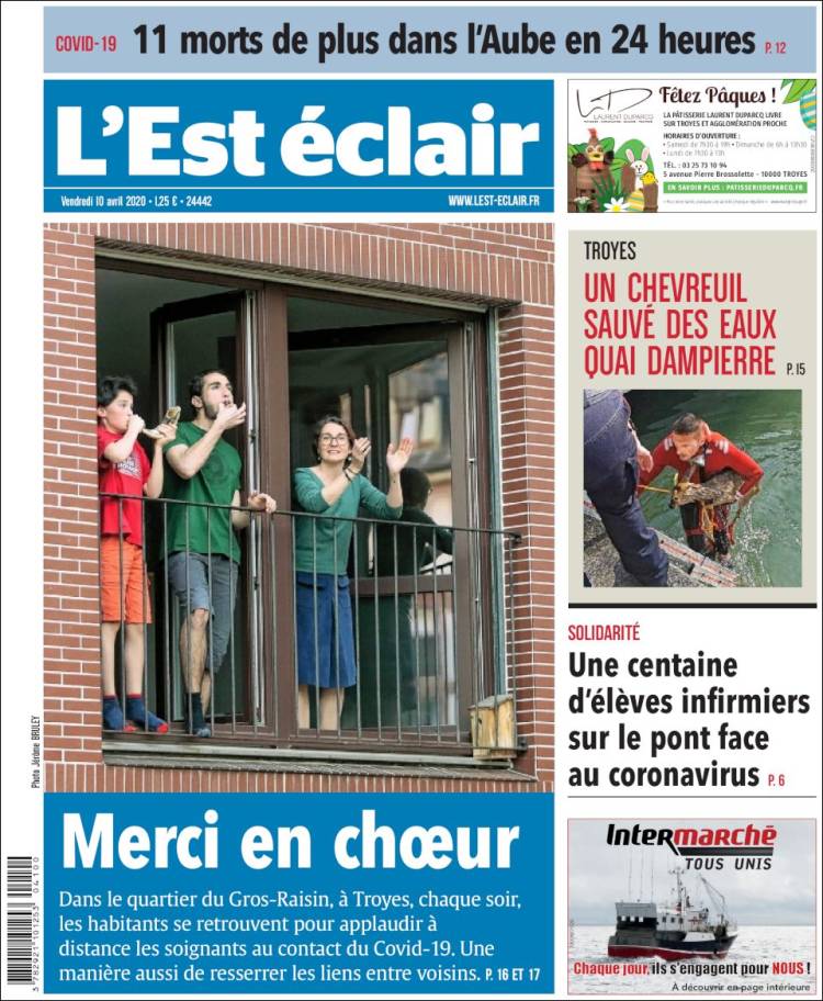 Portada de L'Est Eclair (Francia)