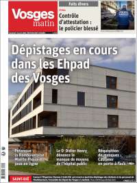 Portada de Vosges Matin (Francia)