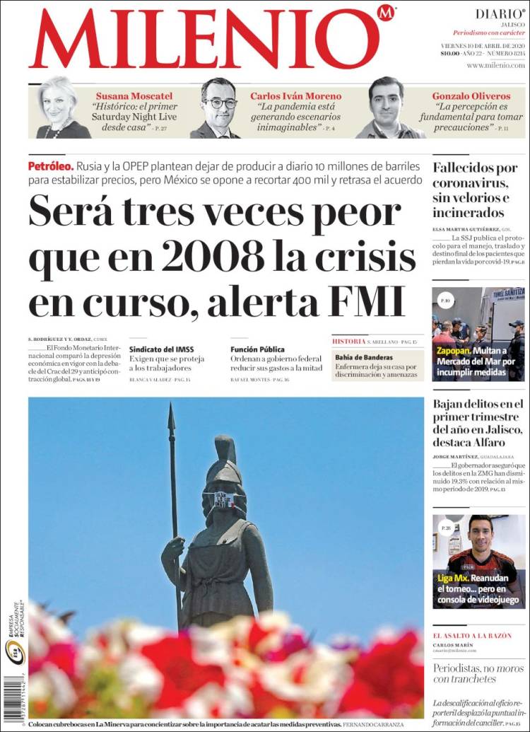 Portada de Milenio - Jalisco (M&eacute;xico)