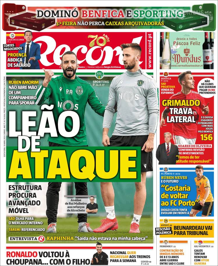 Portada de Record (Portugal)
