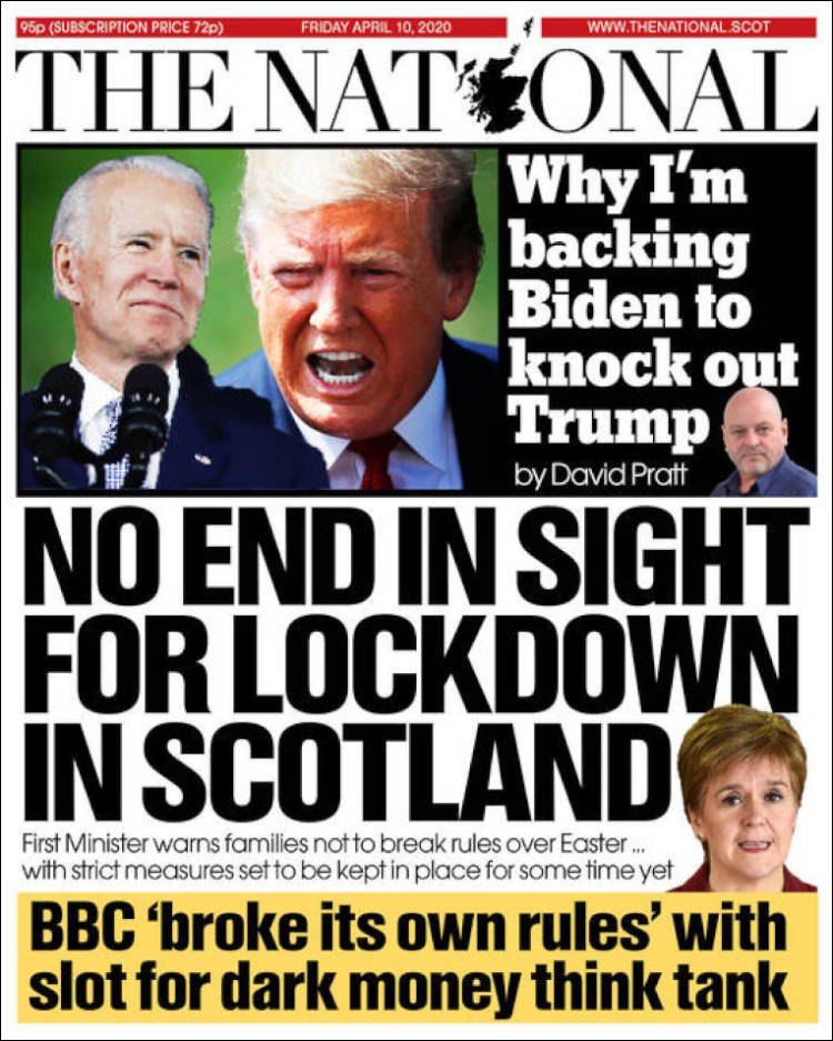 Portada de The National (Reino Unido)