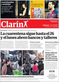 Portada de Clarín (Argentina)