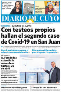 Portada de Diario de Cuyo (Argentina)