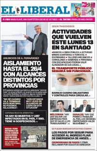 Portada de Diario El Liberal (Argentina)