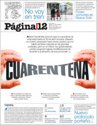 Portada de Página/12 (Argentina)