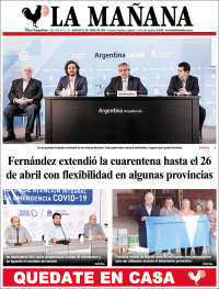 Portada de Diario La Mañana (Argentina)