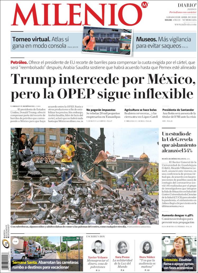 Portada de Milenio - Jalisco (M&eacute;xico)