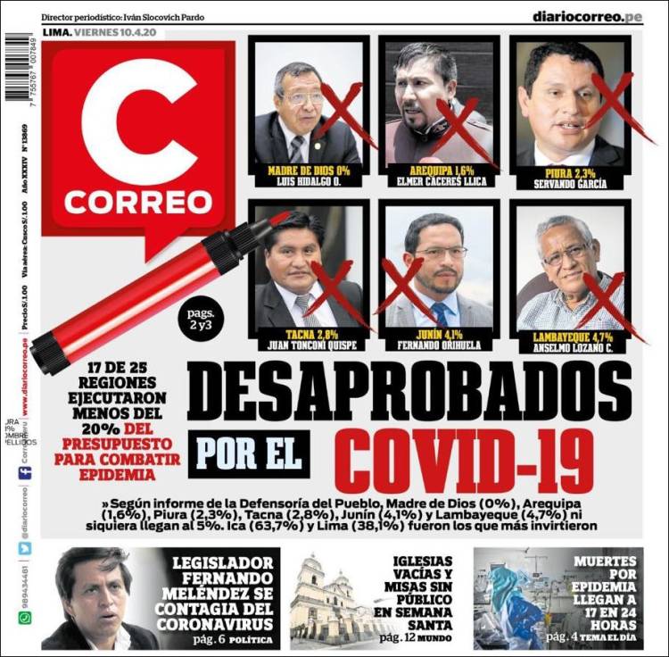 Portada de Diario Correo (Per&uacute;)