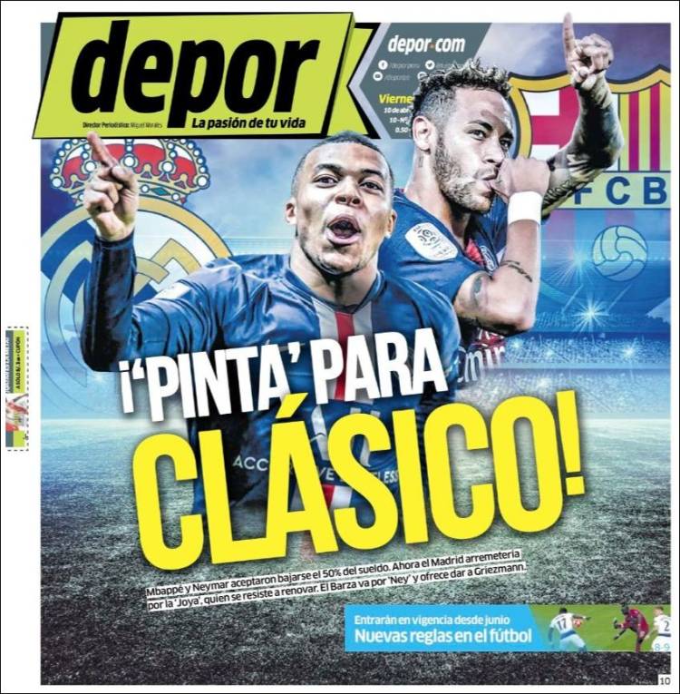 Portada de Depor (Per&uacute;)