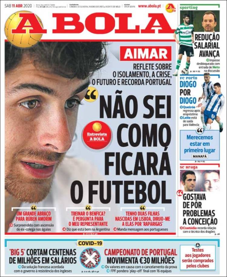 Portada de A Bola (Portugal)