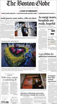 Portada de Boston Globe (USA)