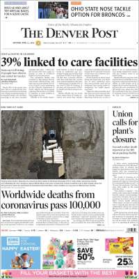 Portada de The Denver Post (USA)