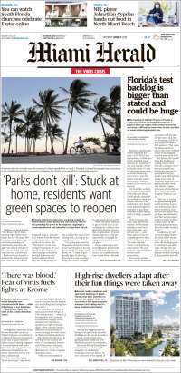 Portada de Miami Herald (USA)