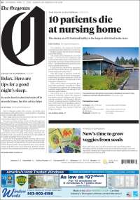 Portada de The Oregonian (USA)