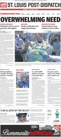 Portada de St. Louis Post-Dispatch (USA)