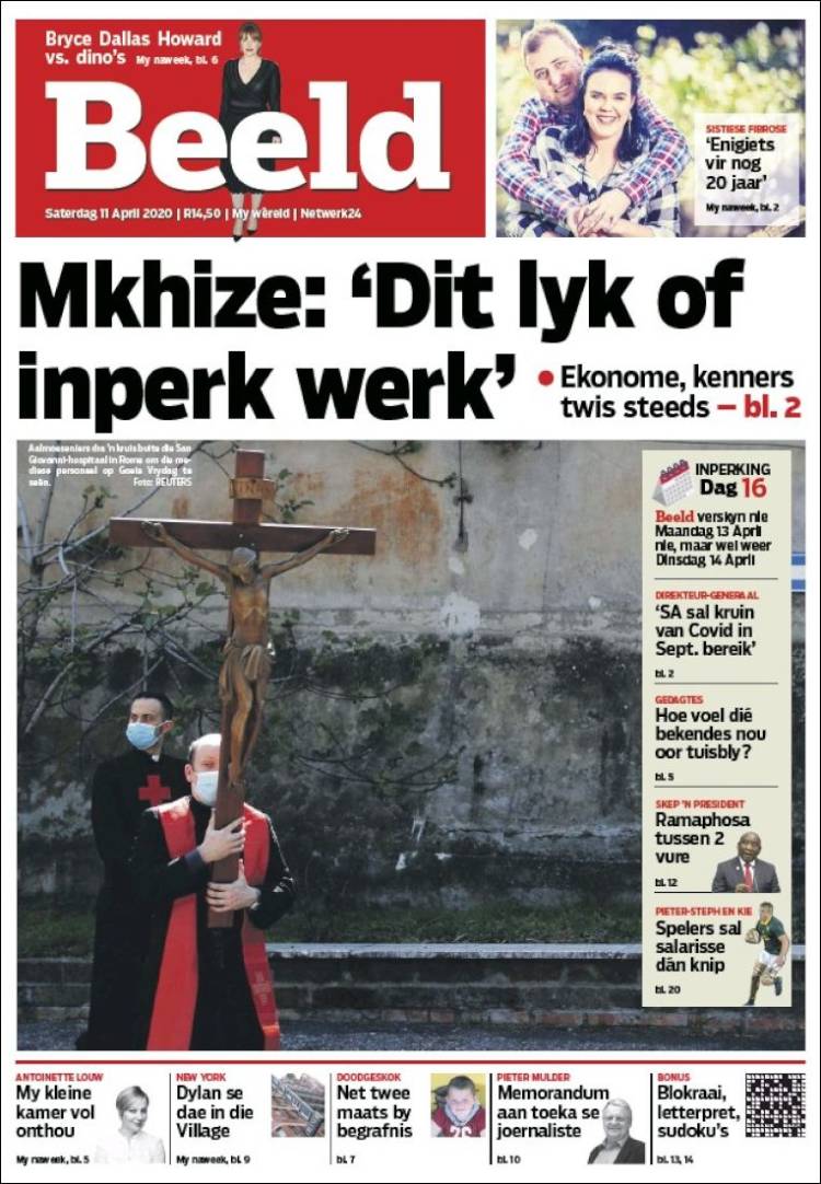 Portada de Beeld (Sud&aacute;frica)