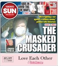 Portada de The Toronto Sun (Canadá)