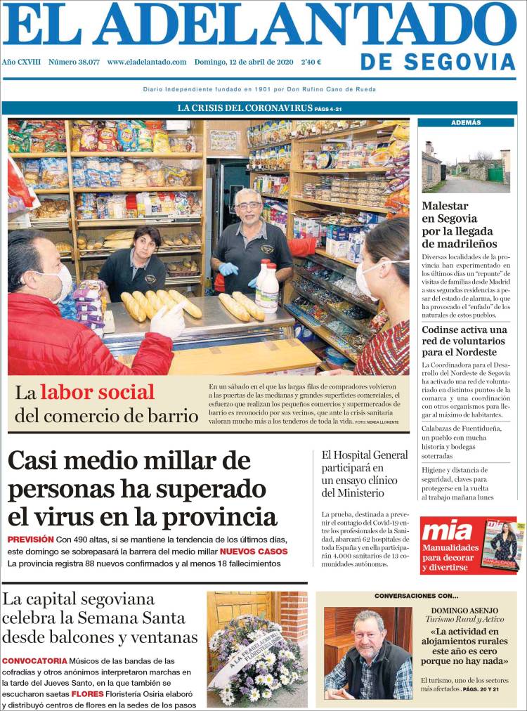 Portada de El Adelantado de Segovia (Spain)