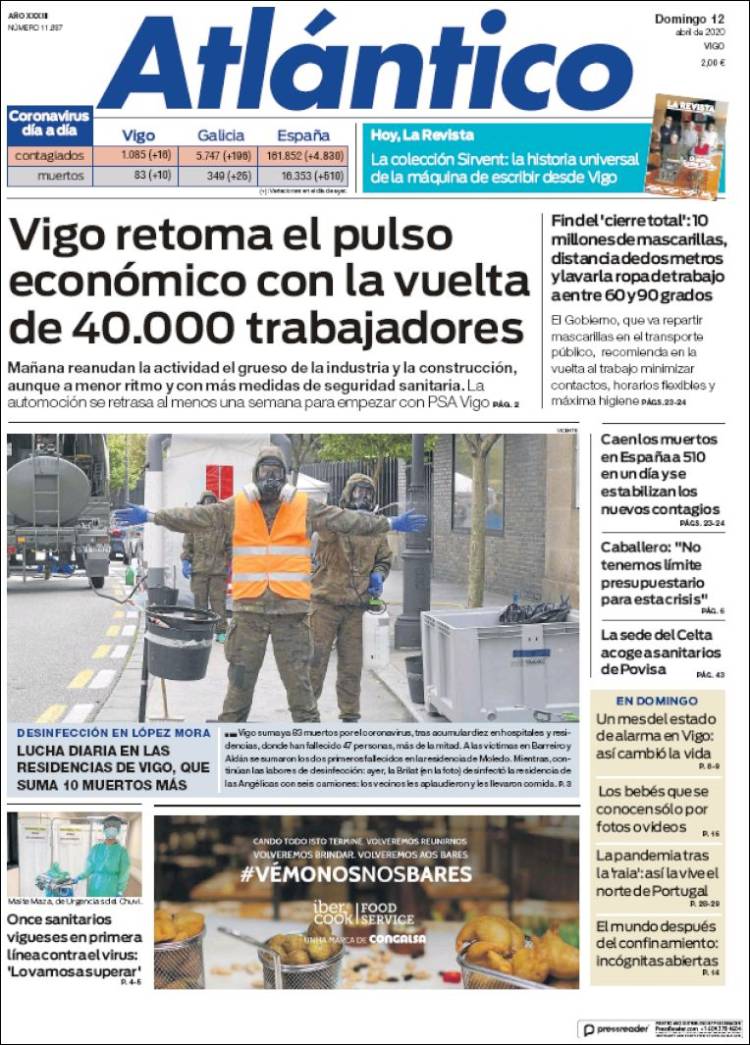 Portada de Atlántico Diario (Spain)