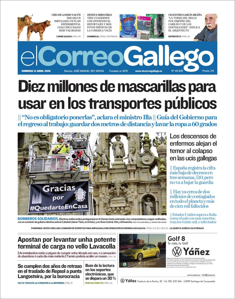Portada de El Correo Gallego (Spain)