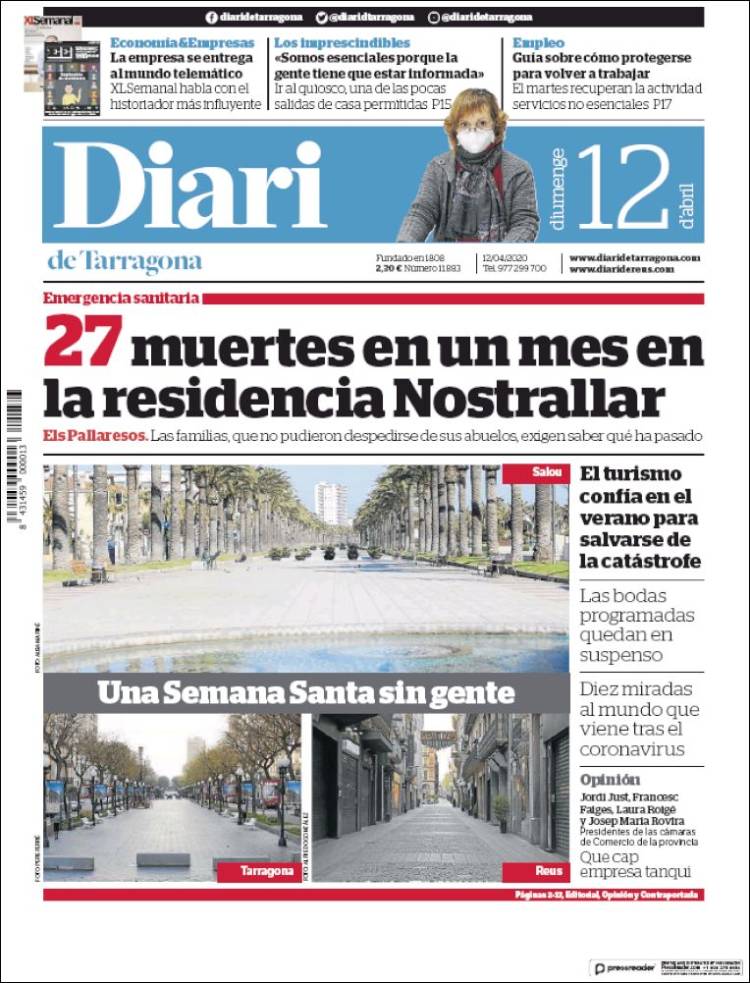 Portada de Diari de Tarragona (Spain)