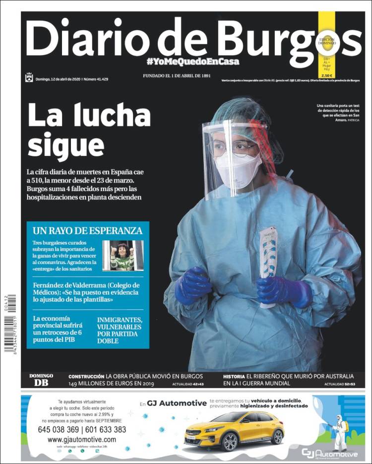 Portada de Diario de Burgos (Spain)