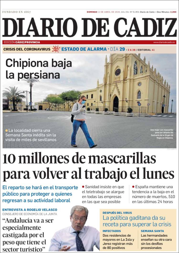 Portada de Diario de Cádiz (Spain)