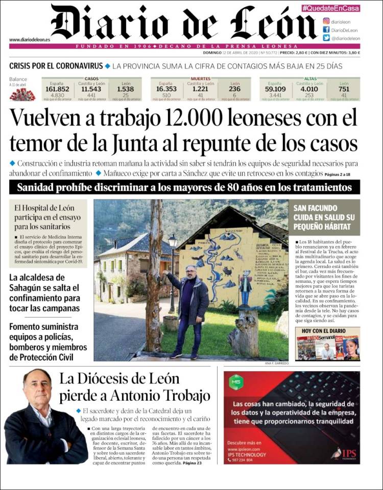 Portada de Diario de León (Spain)