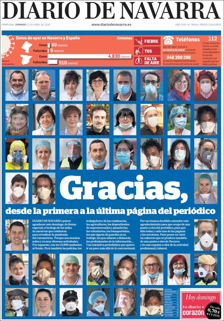 Portada de Diario de Navarra (Spain)