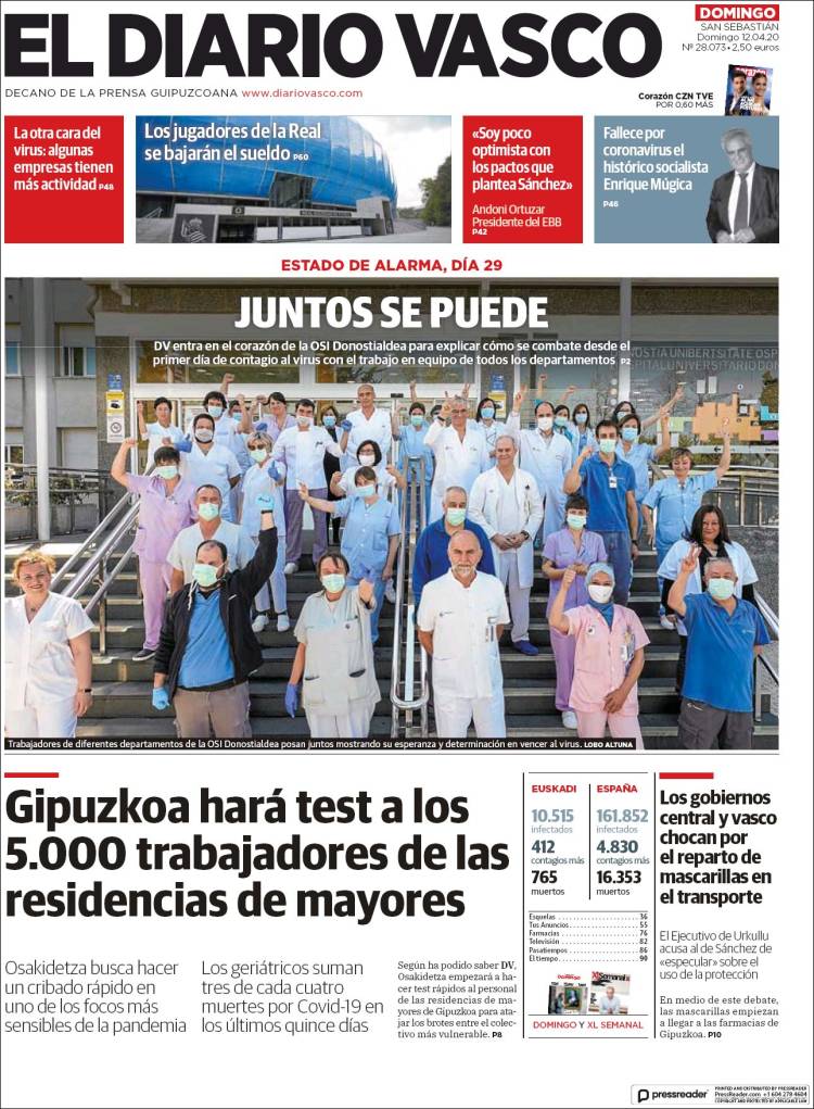 Portada de Diario Vasco (Spain)