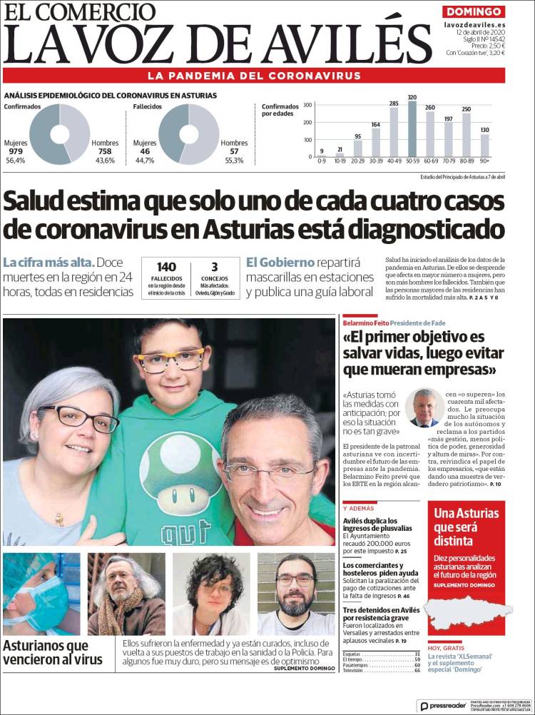 Portada de El Comercio - Avilés (Spain)