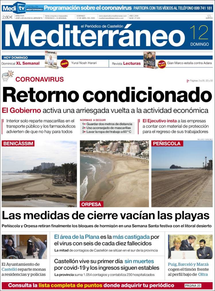 Portada de El Periódico Mediterraneo (Spain)
