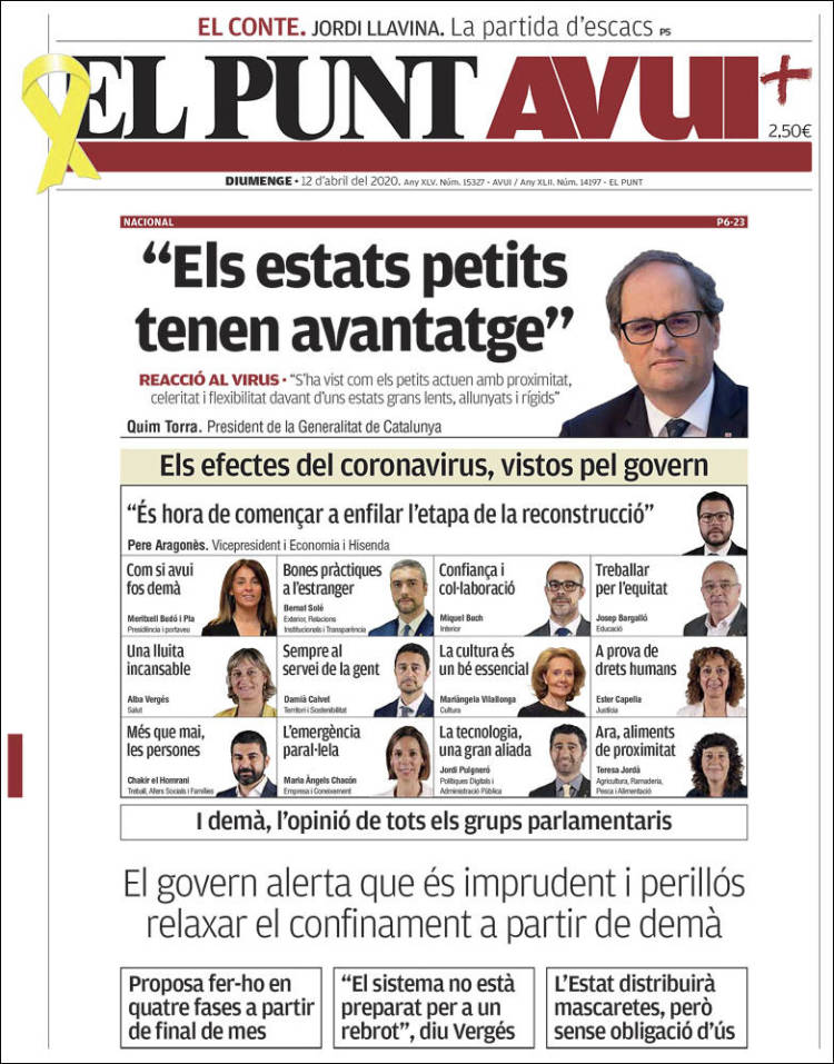 Portada de El Punt Avui (Spain)