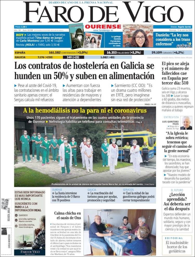 Portada de El Faro de Vigo - Ourense (Spain)