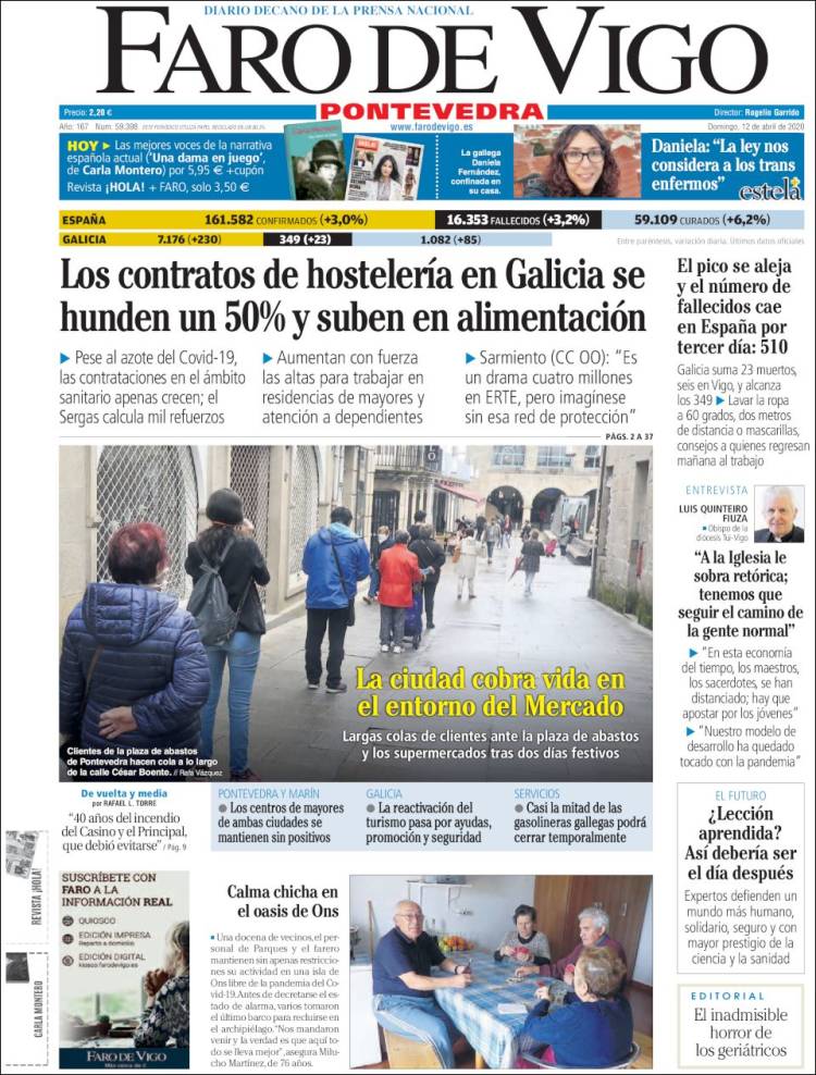 Portada de El Faro de Vigo - Pontevedra (Spain)