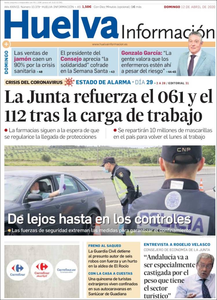 Portada de Huelva Información (Spain)