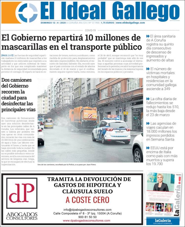 Portada de El Ideal Gallego (Spain)