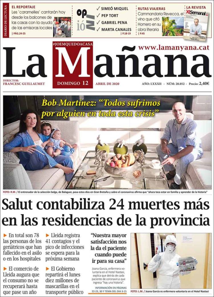 Portada de La Mañana - Diari de Ponent (Spain)