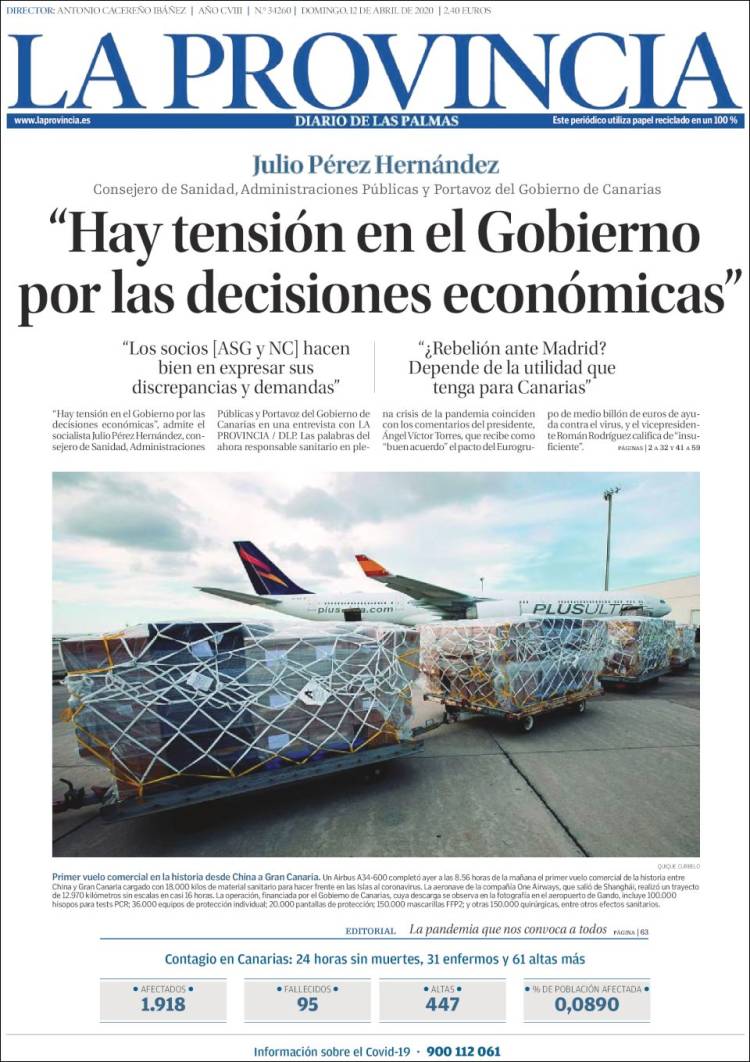 Portada de La Provincia (Spain)