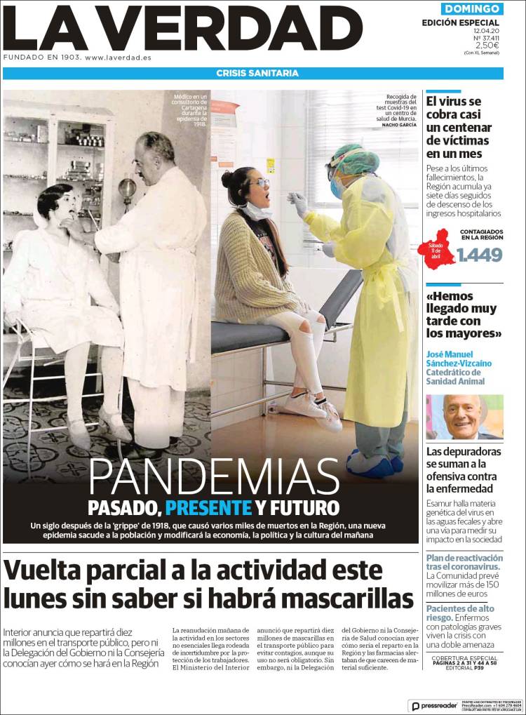 Portada de La Verdad de Murcia (Spain)