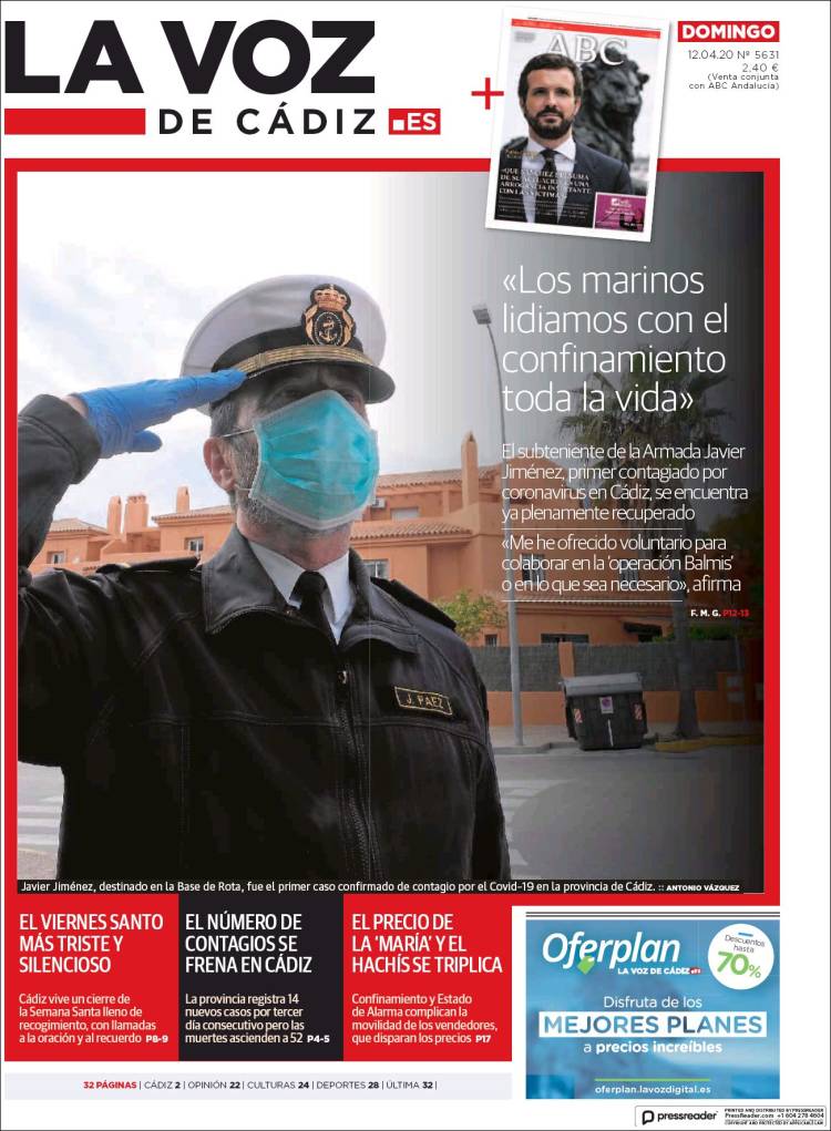 Portada de La Voz de Cádiz (Spain)