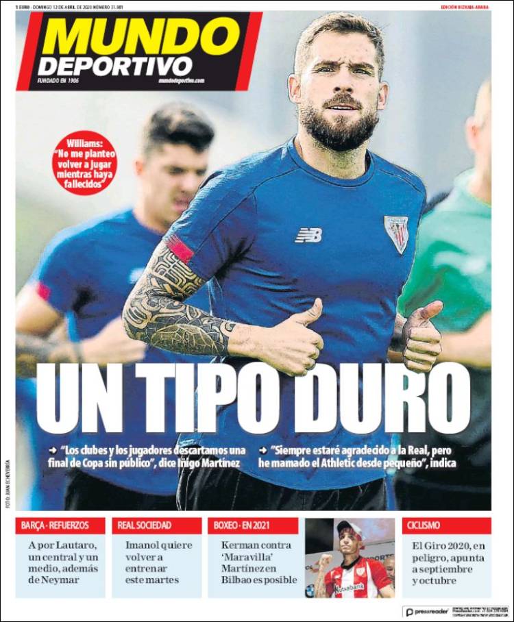 Portada de Mundo Deportivo Bizkaia (Spain)