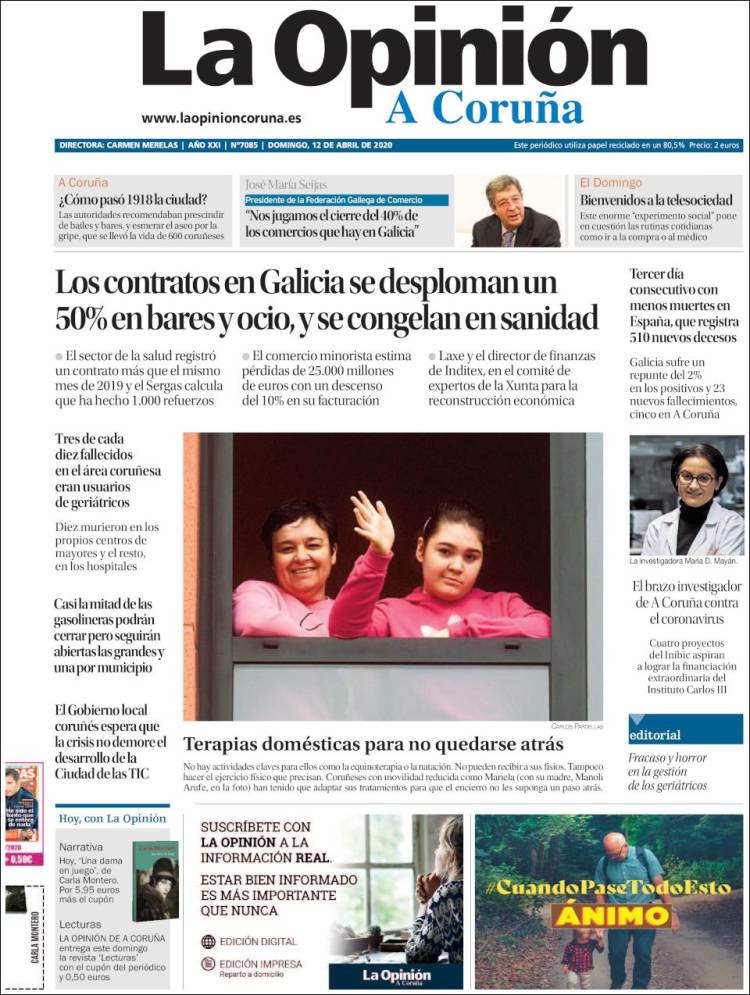 Portada de La Opinión de A Coruña (Spain)